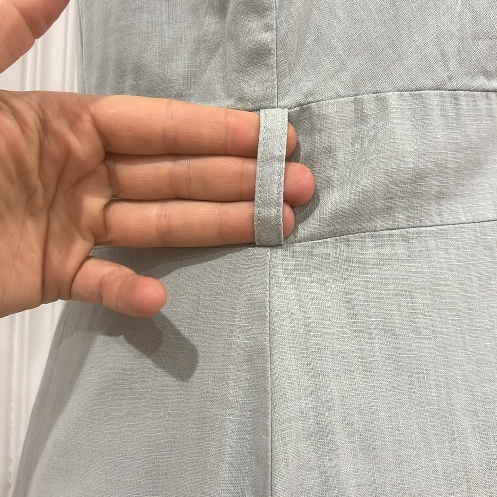 Stunning sage green linen & cotton blend PEPPERBERRY dress - Picture 7 of 12